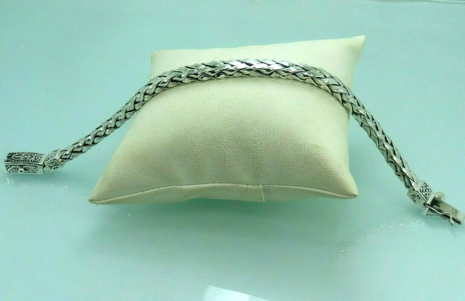 Turkish Handmade Jewelry 925 Sterling Silver Braid Design Mens Bracelets