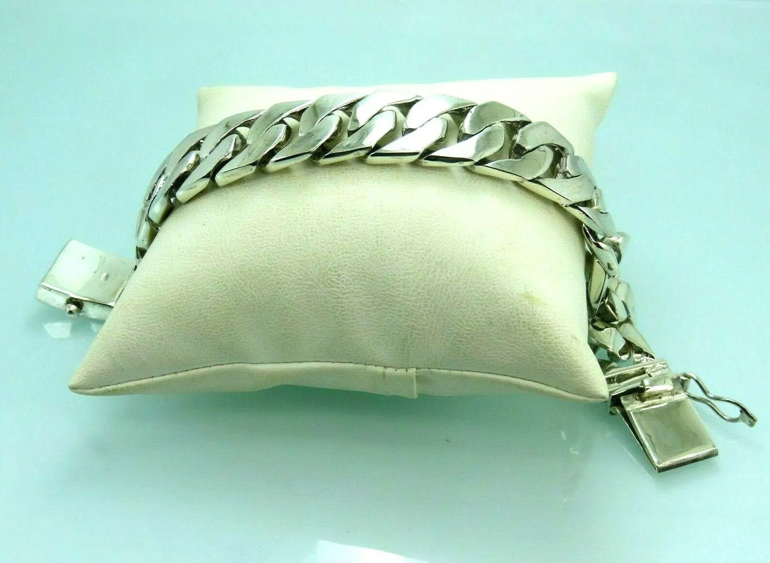 Turkish Handmade Jewelry 925 Sterling Silver Pallet Design Unisex Chain