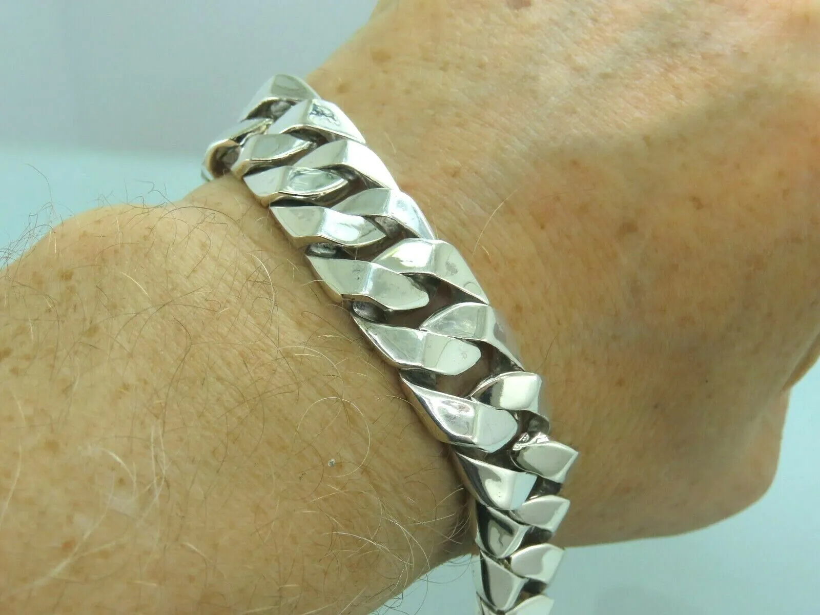 Turkish Handmade Jewelry 925 Sterling Silver Pallet Design Unisex Chain
