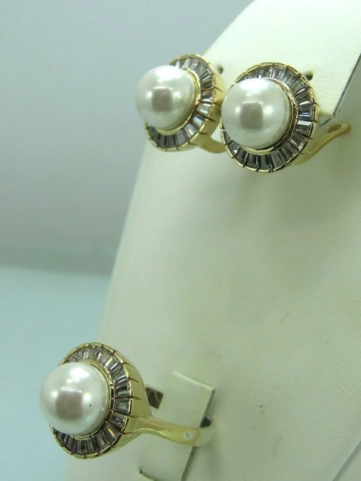 Turkish Handmade Jewelry 925 Sterling Silver Pearl Stone Women's Earrings & Ring Jewelry Set
