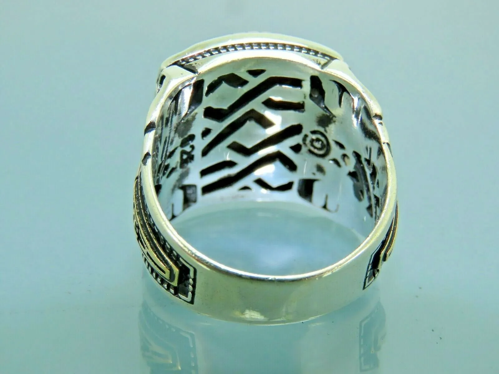 Turkish Handmade Jewelry 925 Sterling Silver Tiger's Eye Stone Mens Rings
