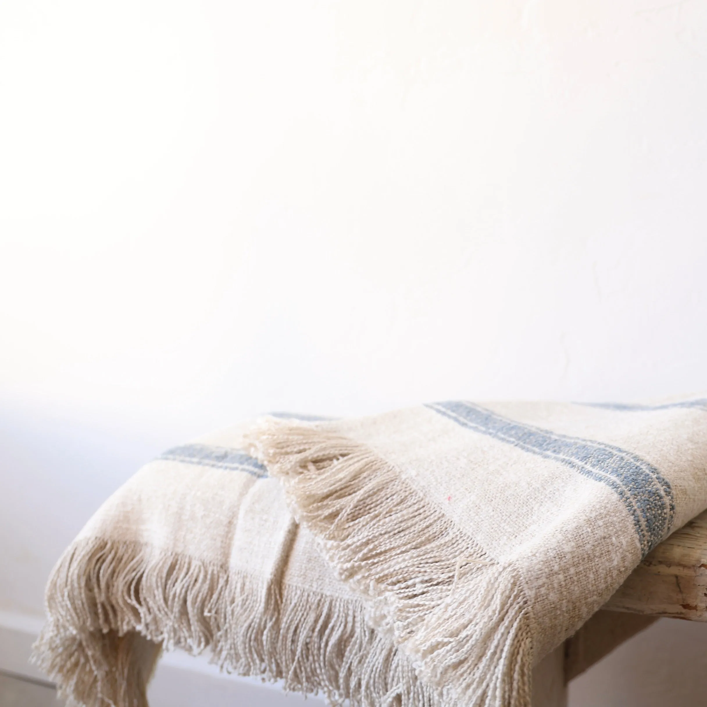 Uniq'uity Dalton Throw - Grey/Blue Stripes
