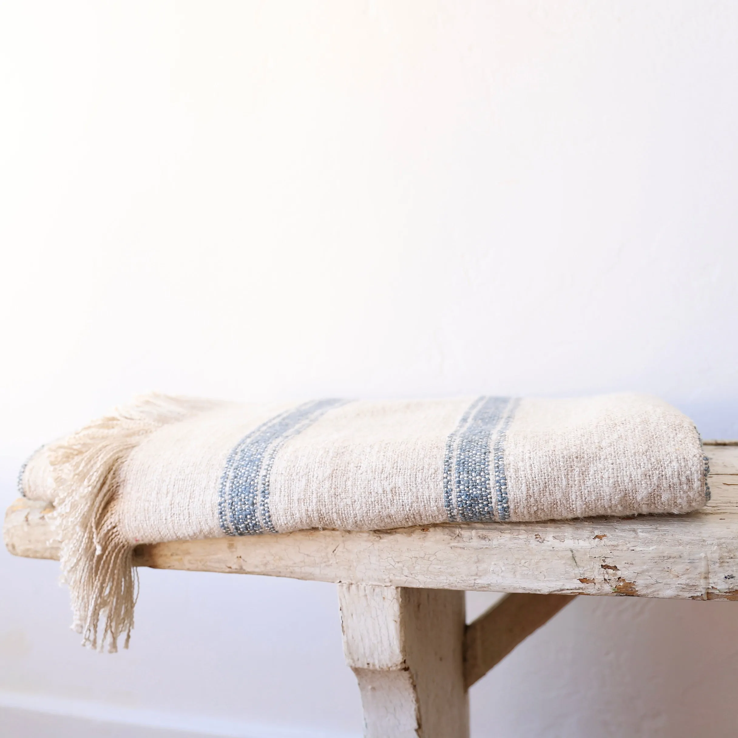 Uniq'uity Dalton Throw - Grey/Blue Stripes