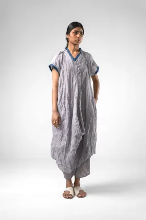 Urvashi Kaur   -   Pearl Grey Genesis Dress Crushed