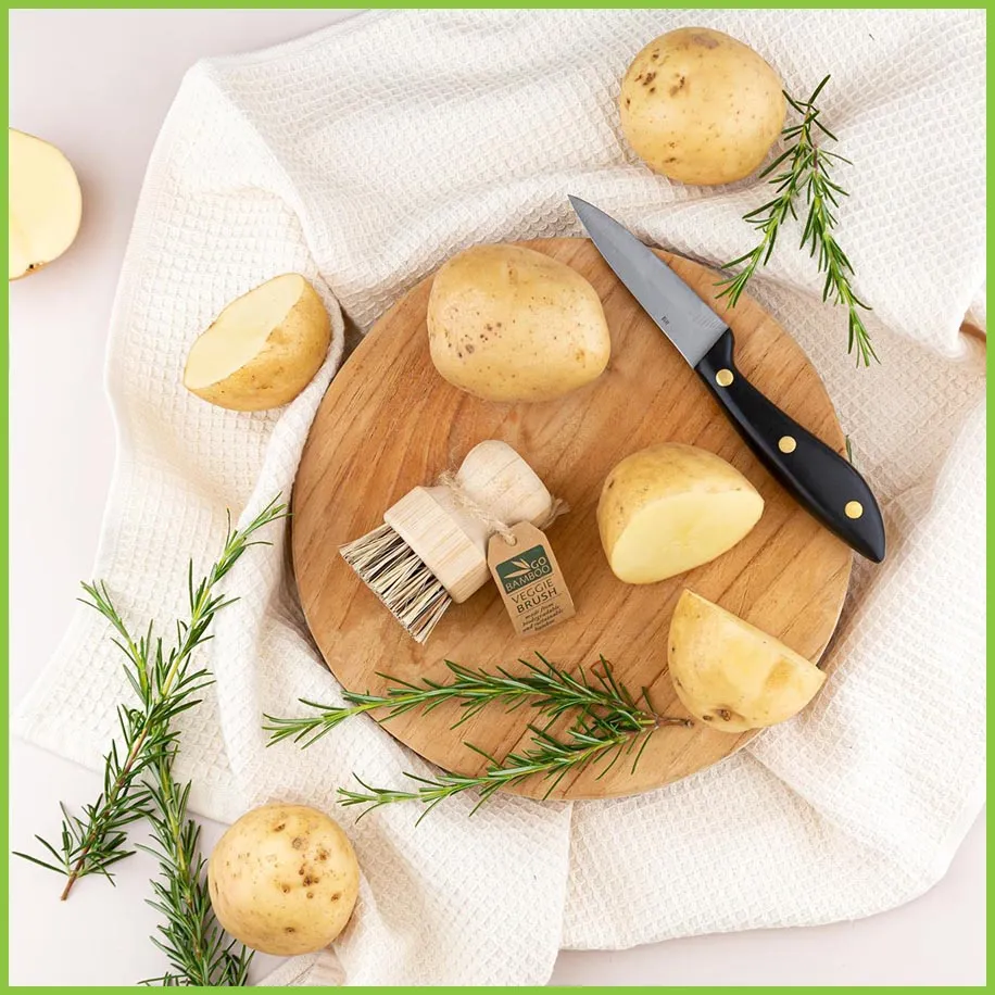 Vegetable Scrubbing Brush - Go Bamboo