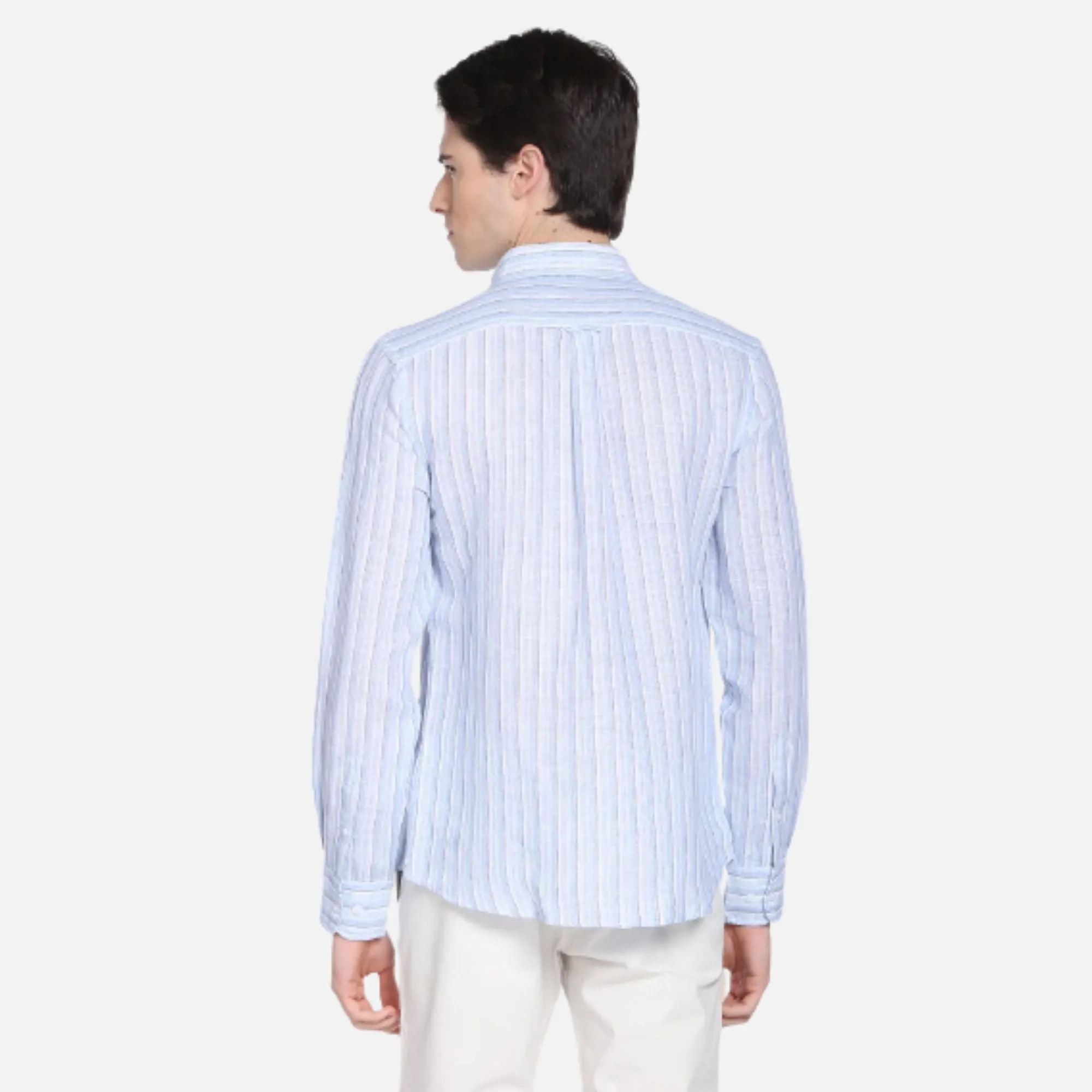 Vertical Stripe Tailored Regular Fit Casual Shirt