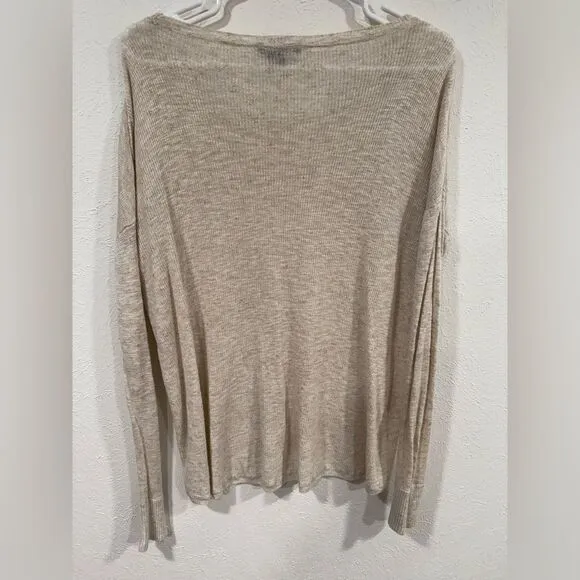 Vince Superfine Lyon long sleeve scoop neck lightweight sweater, Small