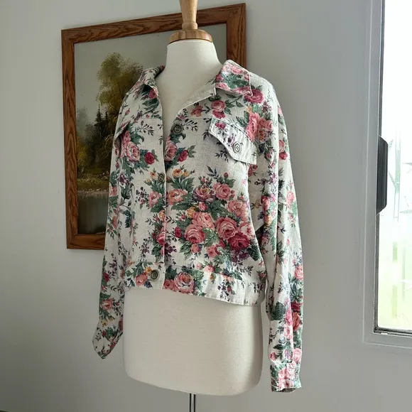 Vintage floral lightweight jacket