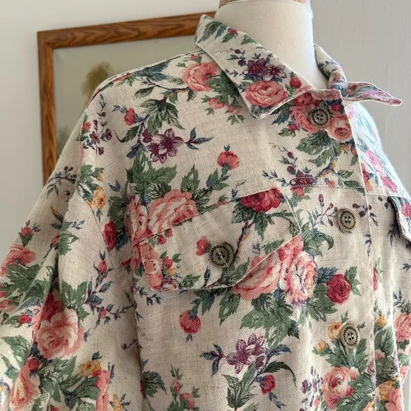 Vintage floral lightweight jacket