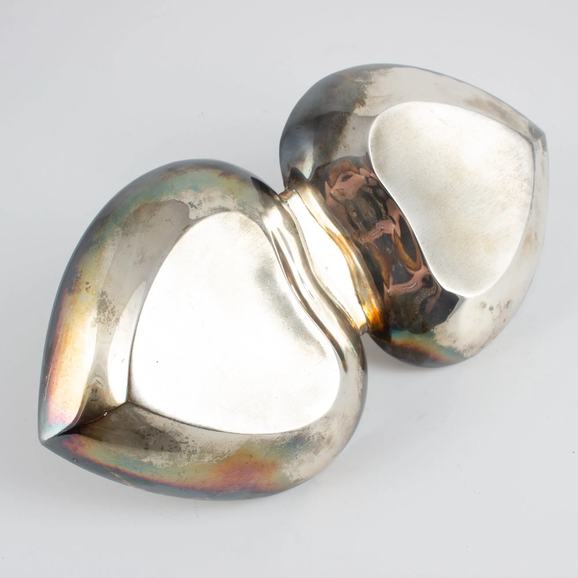 Vintage French Metal Heart Dish