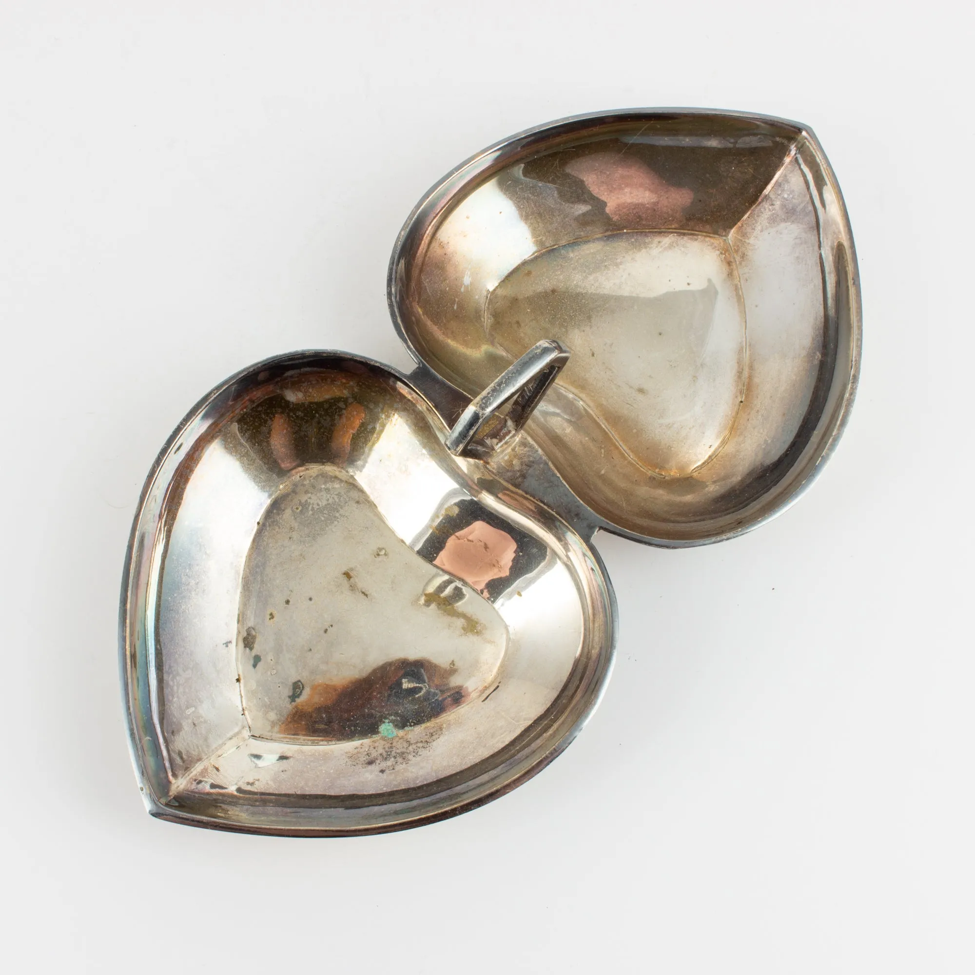 Vintage French Metal Heart Dish