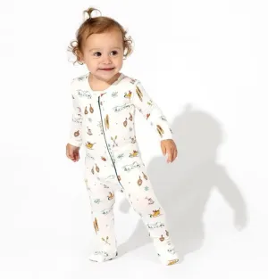 Vintage Holiday Bamboo Convertible Footie