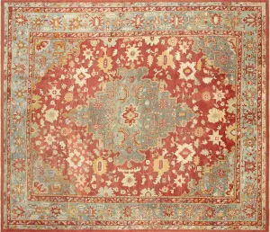 Vintage Turkish Oushak Rug - 13'10" x 15'4"