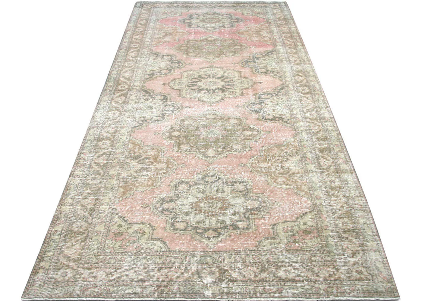 Vintage Turkish Oushak Rug - 4'10" x 12'10"