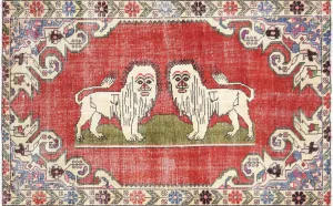 Vintage Turkish Oushak Rug - 4'4" x 6'8"