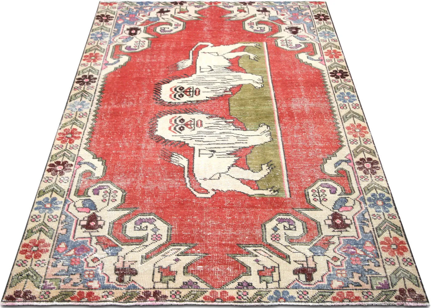 Vintage Turkish Oushak Rug - 4'4" x 6'8"