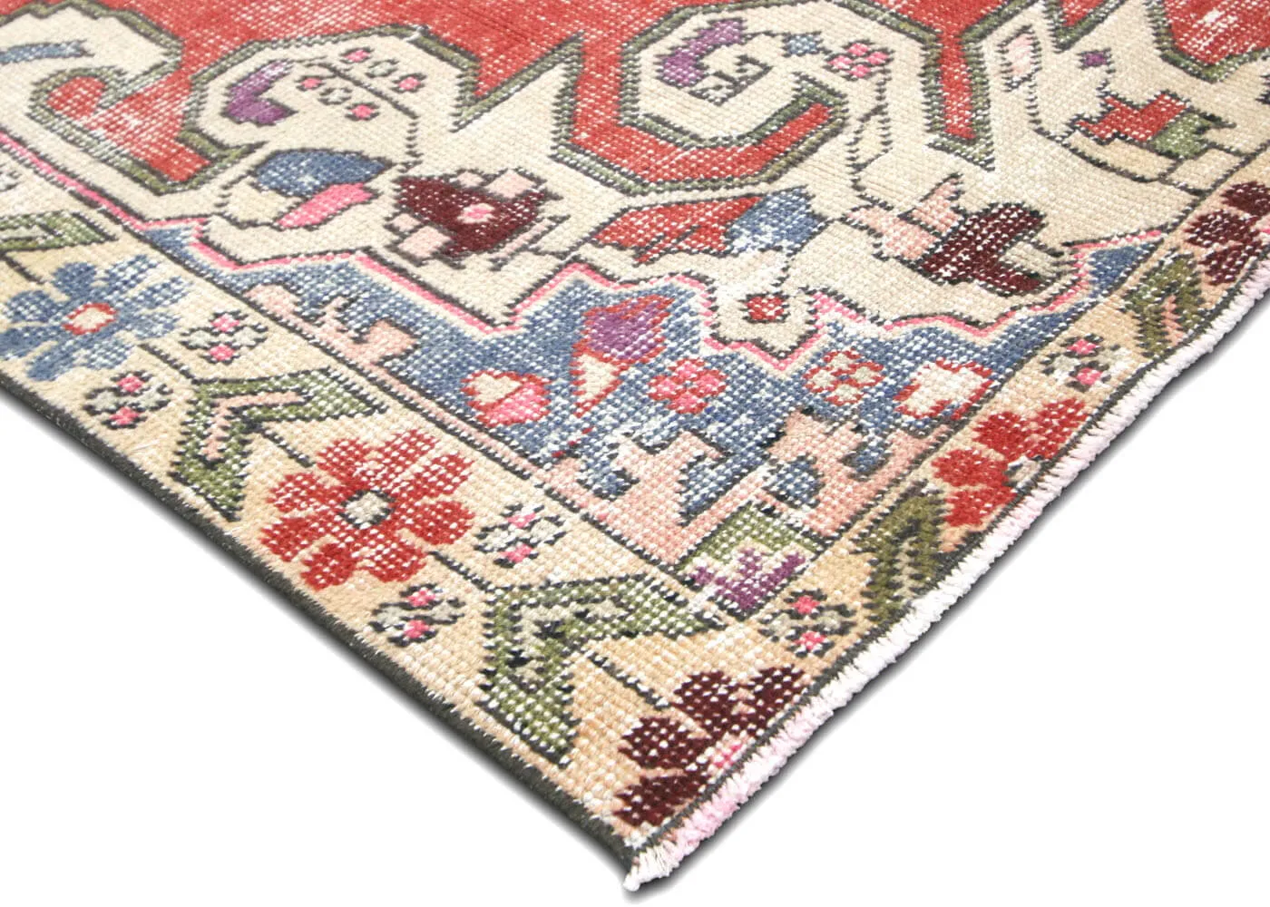 Vintage Turkish Oushak Rug - 4'4" x 6'8"
