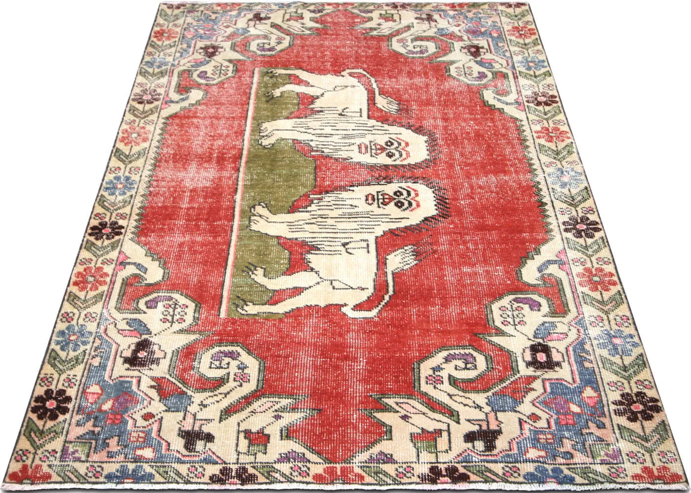 Vintage Turkish Oushak Rug - 4'4" x 6'8"