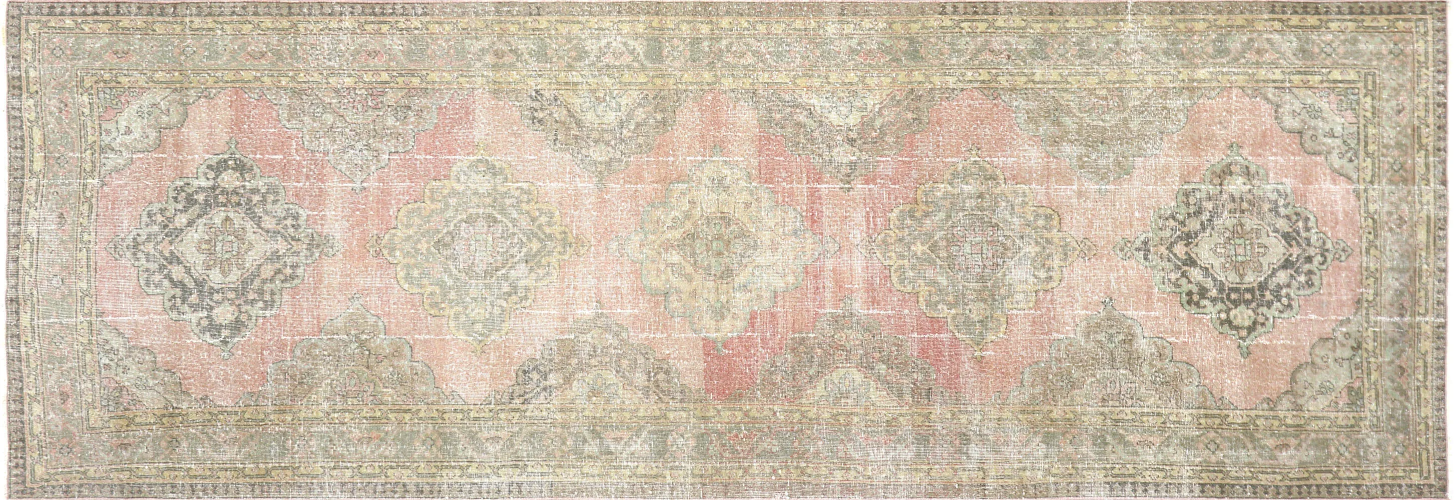 Vintage Turkish Oushak Rug - 4'6" x 13'3"