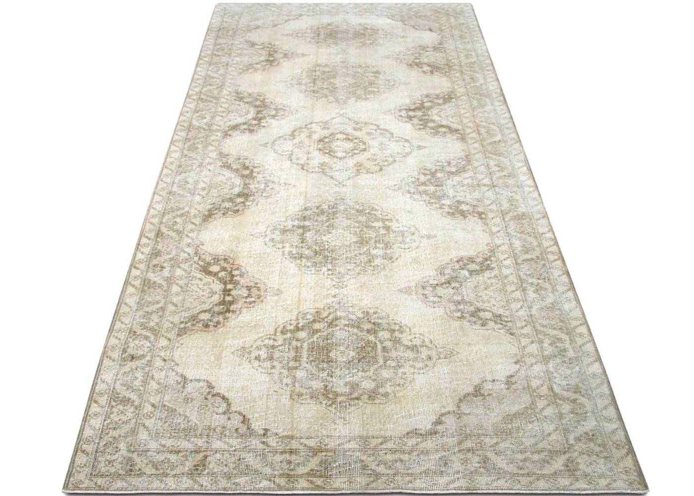 Vintage Turkish Oushak Rug - 4'6" x 13'