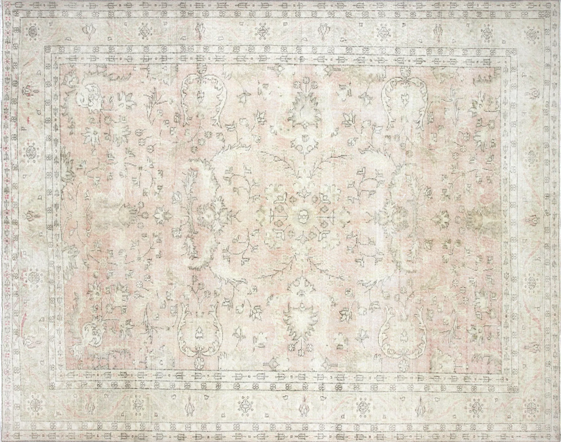 Vintage Turkish Oushak Rug - 8'3" x 10'4"