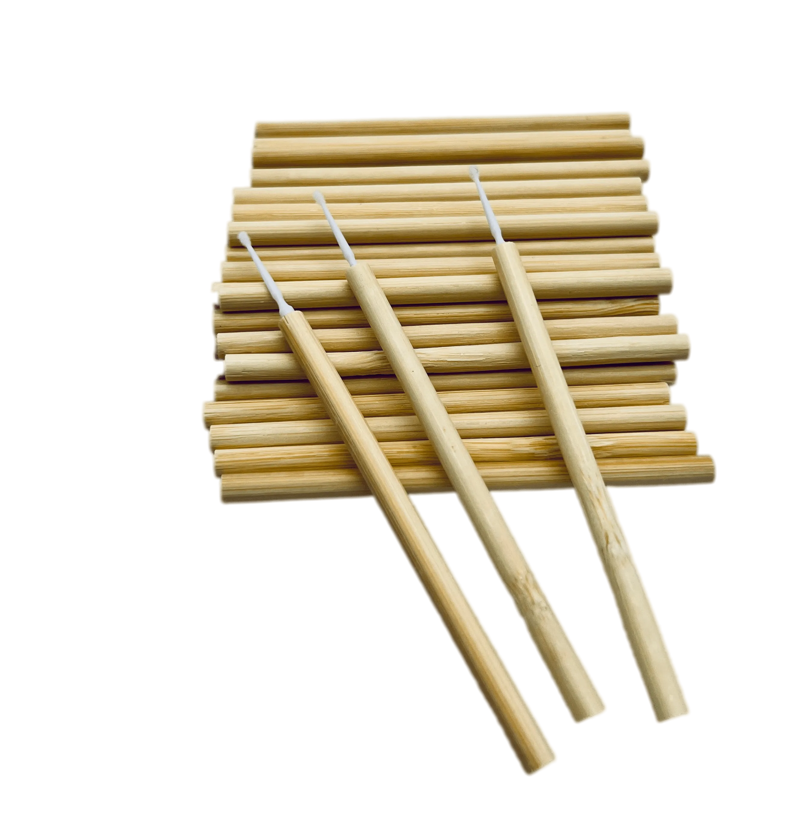 VIP- Eyelash accessories-Micro  Brushes with Bamboo Handle 50 pcs/bag