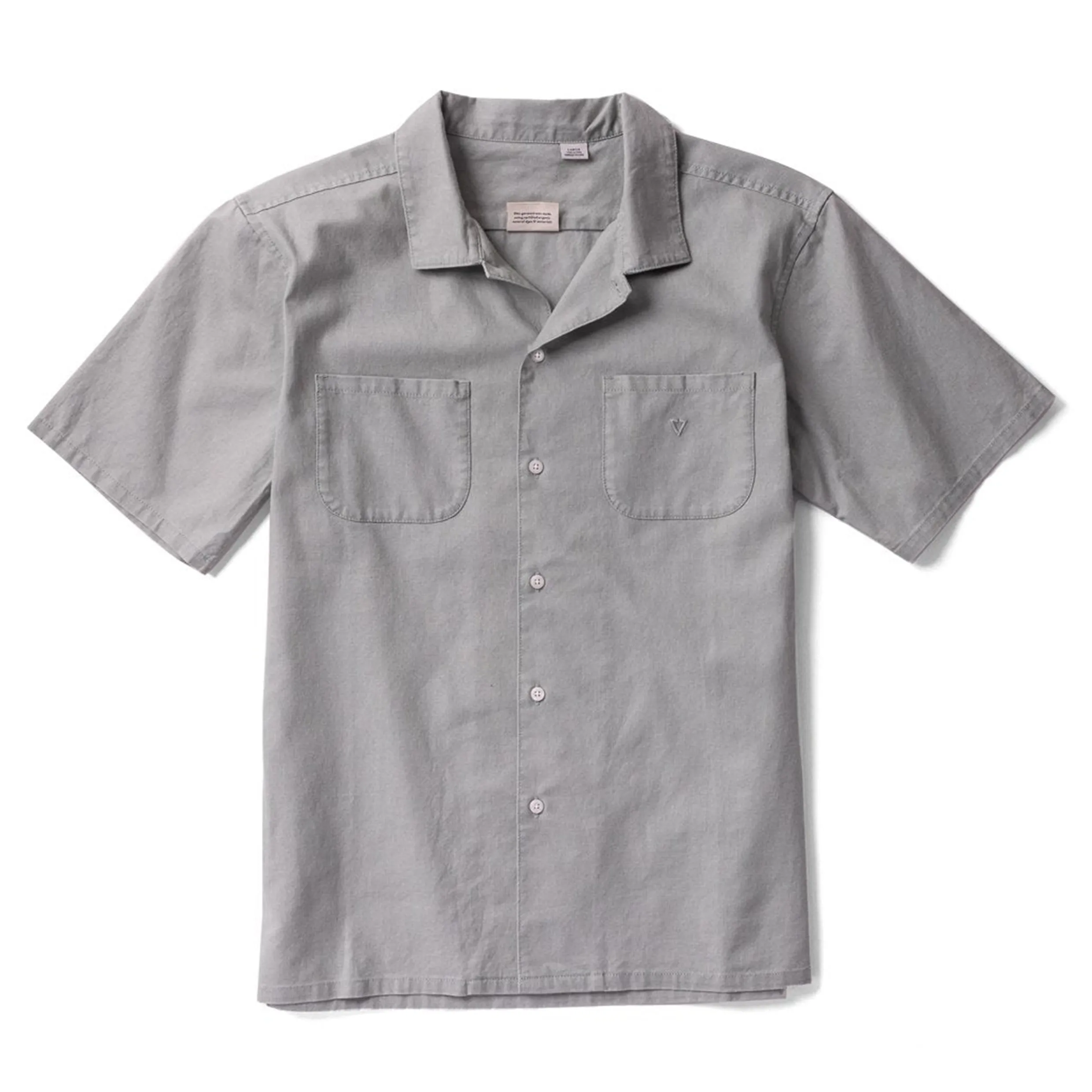 VISSLA NATURAL DYE ECO SHIRT BAMBOO CHARCOAL