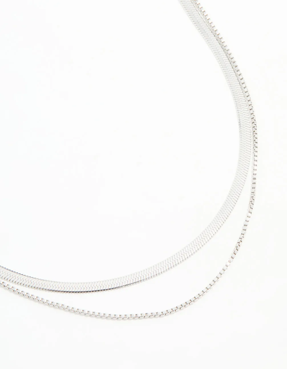 Waterproof Stainless Steel Chain Layered Necklace