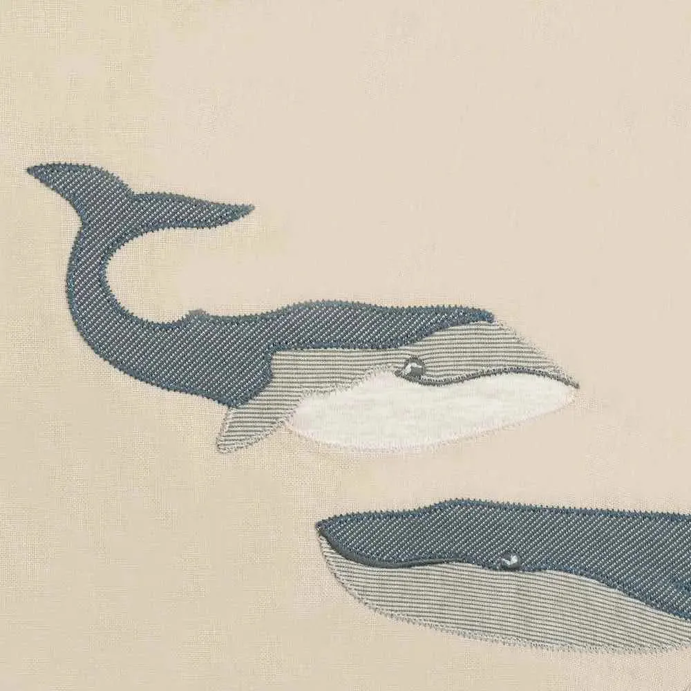 Whale Linen Two-Layered Bib