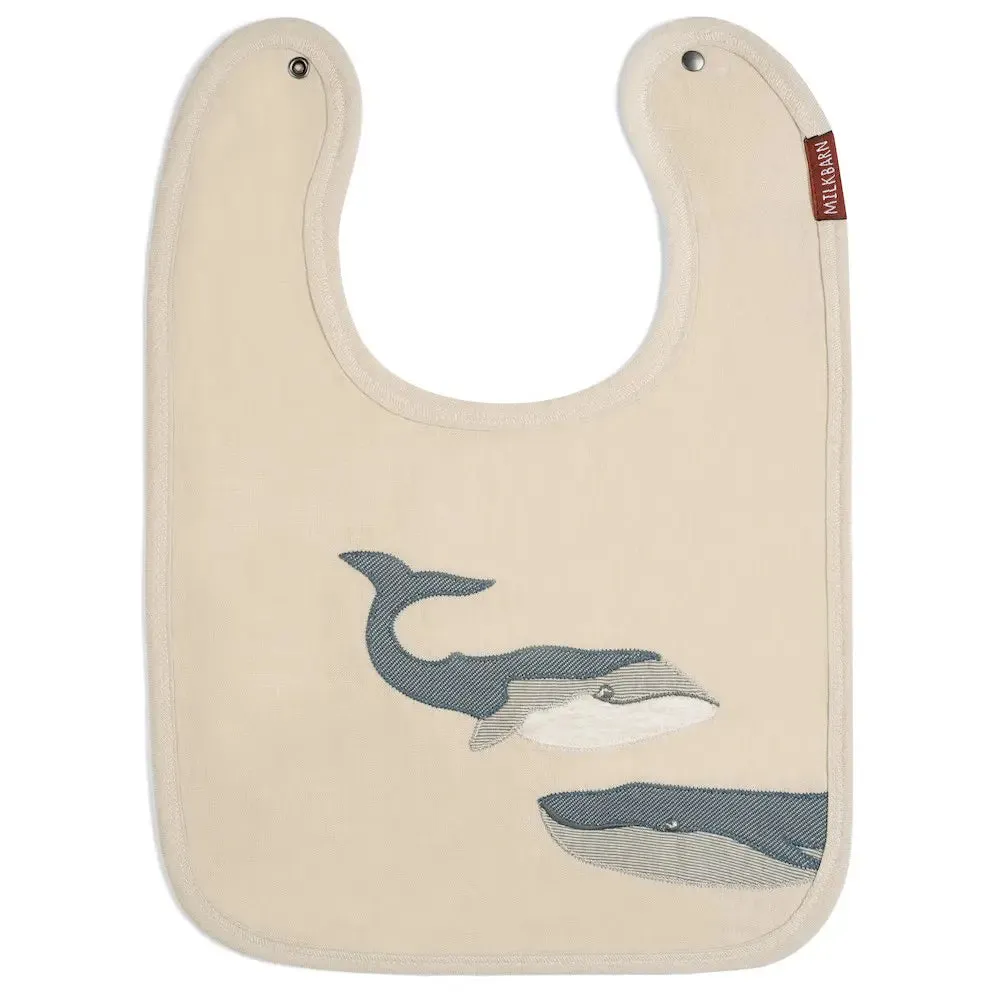 Whale Linen Two-Layered Bib