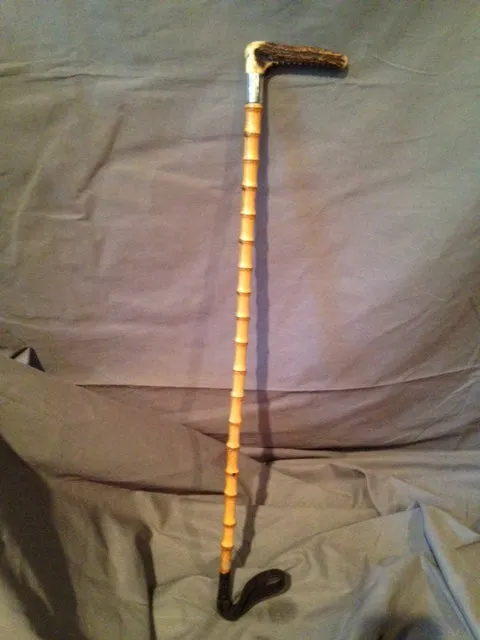 Whip - Ladies - Child's Sidesaddle Cane - Bamboo - Silver Collar - Engraved