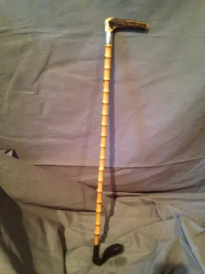 Whip - Ladies - Child's Sidesaddle Cane - Bamboo - Silver Collar - Engraved