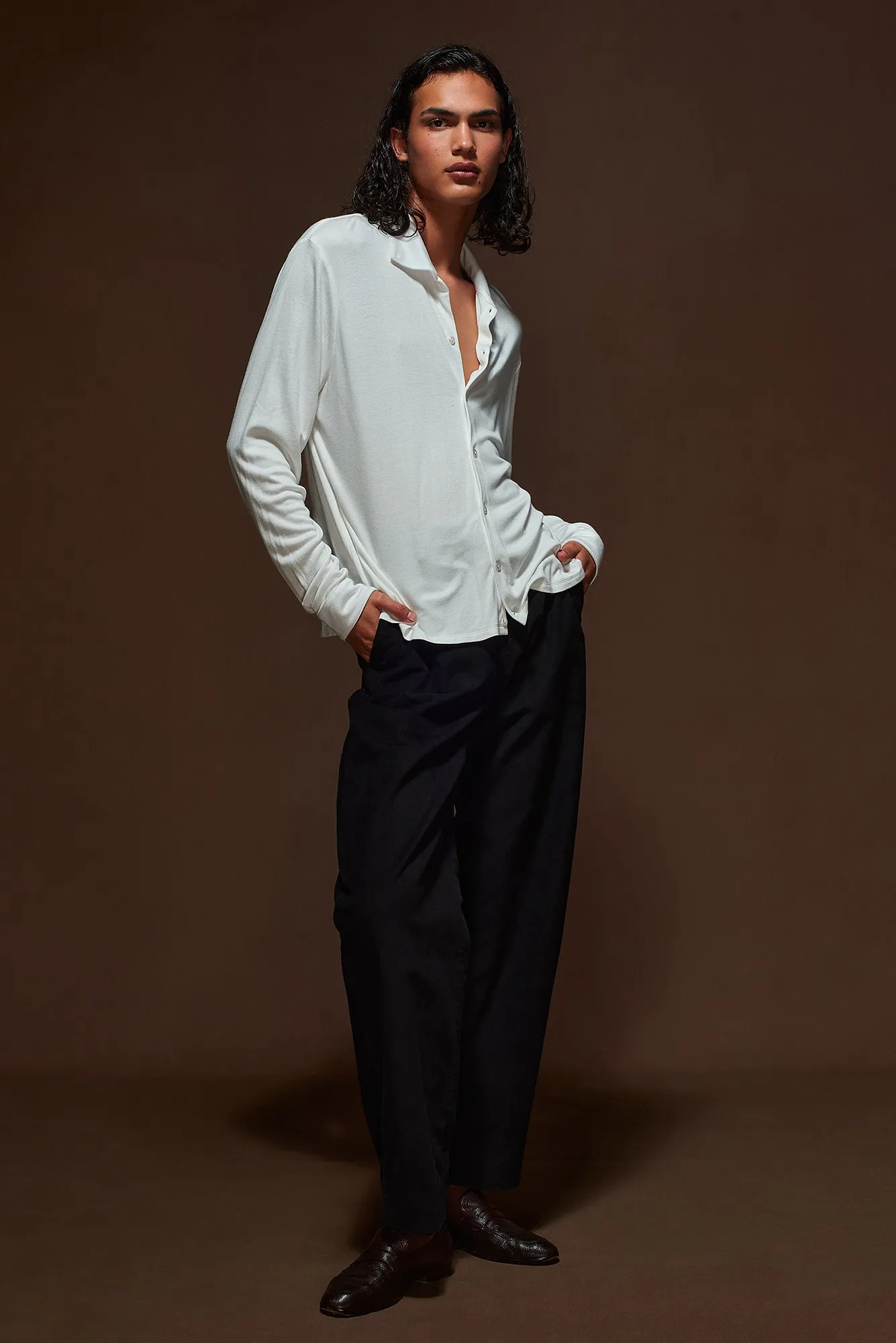 White Bamboo Lounge Shirt