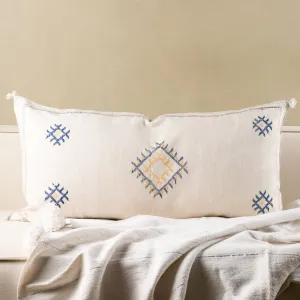 White Cactus silk pillow cover