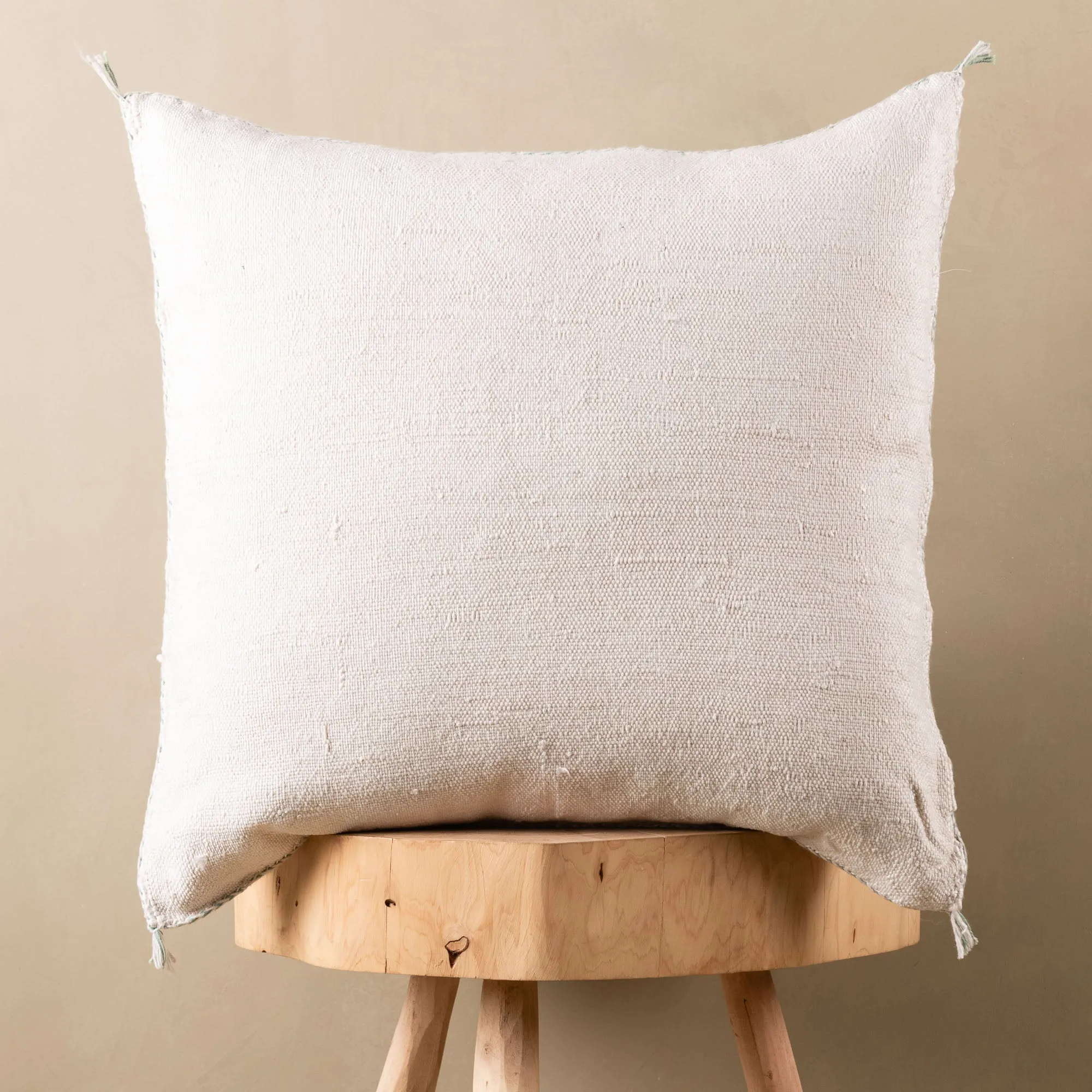 White Cactus silk pillow cover