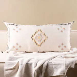 White Cactus silk pillow cover