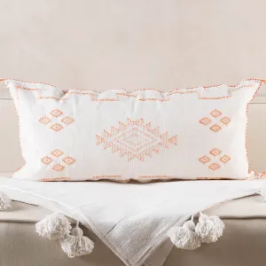 White Cactus silk pillow cover