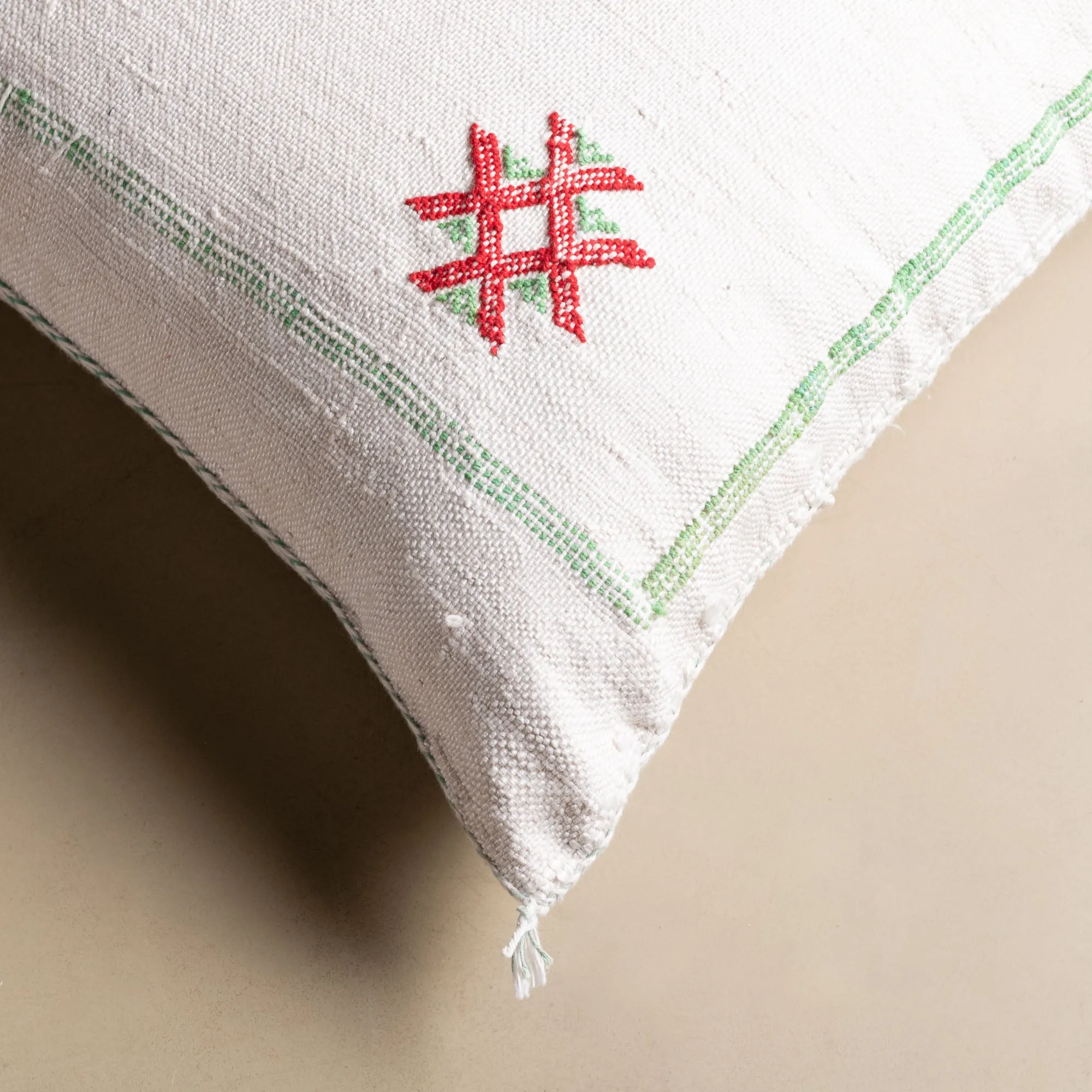 White Cactus silk pillow cover
