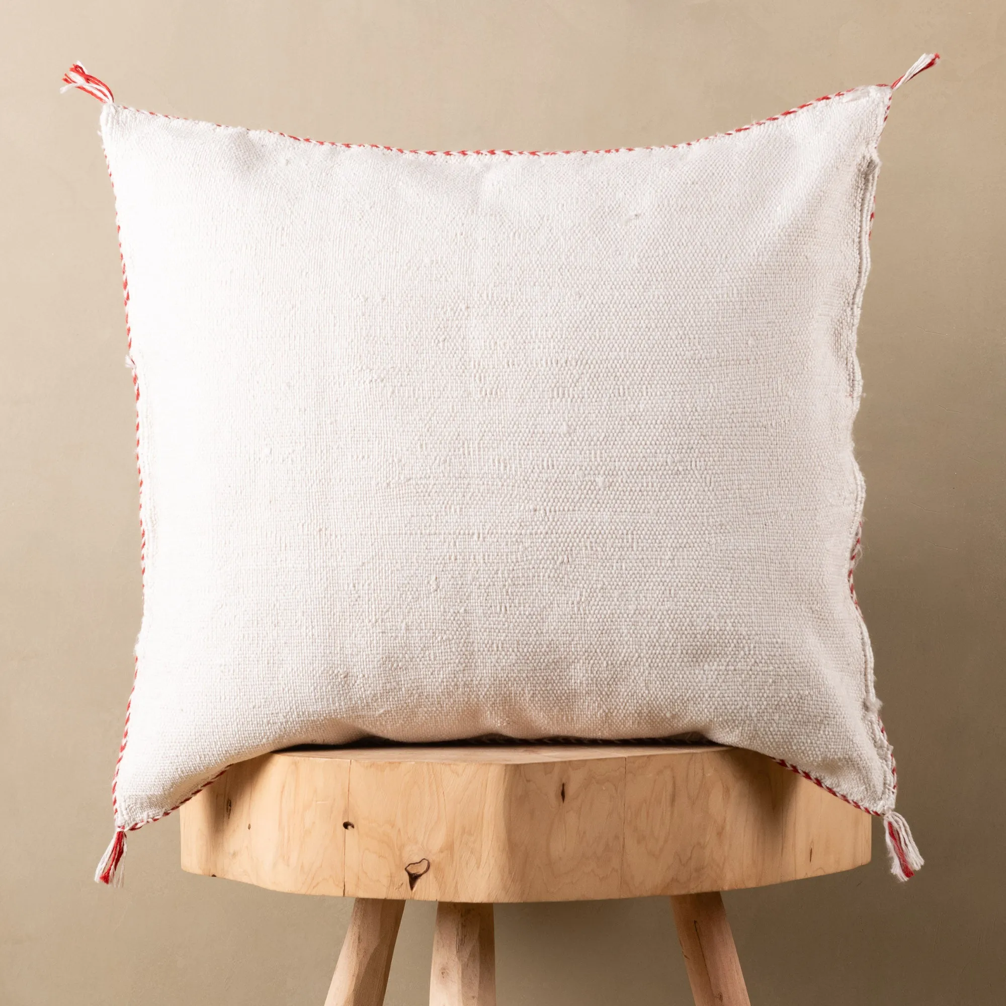 White Cactus silk pillow cover