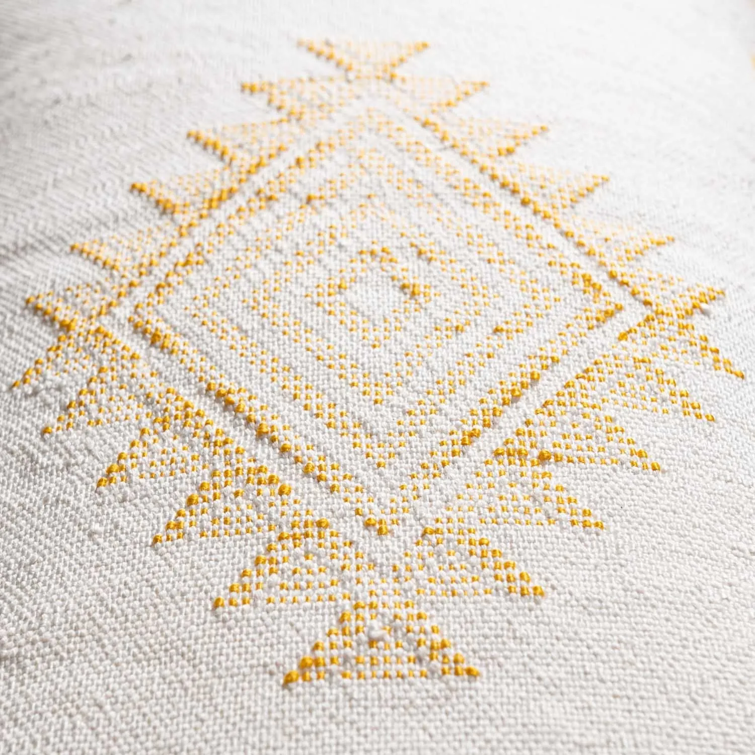 White Cactus silk pillow cover