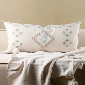 White Cactus silk pillow cover