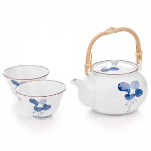 White Porcelain Japanese Tea Set