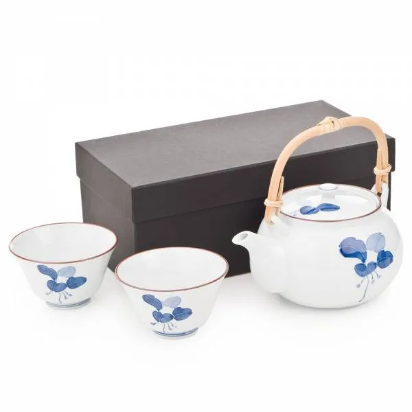White Porcelain Japanese Tea Set