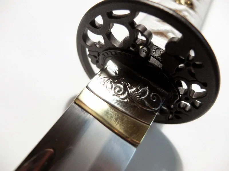 White themed Japanese katana