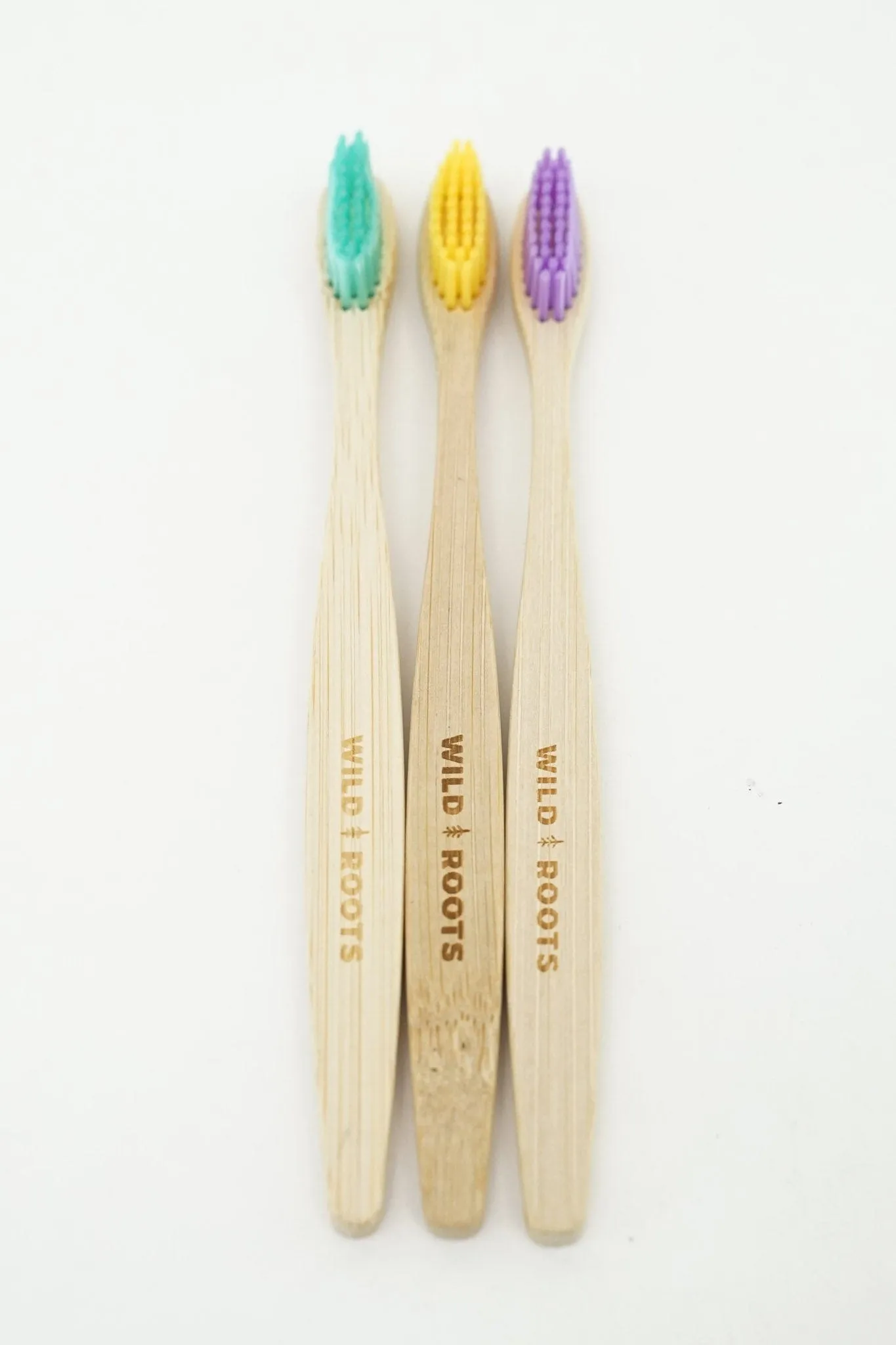 Wild Roots Bamboo Toothbrush Colour Set X3