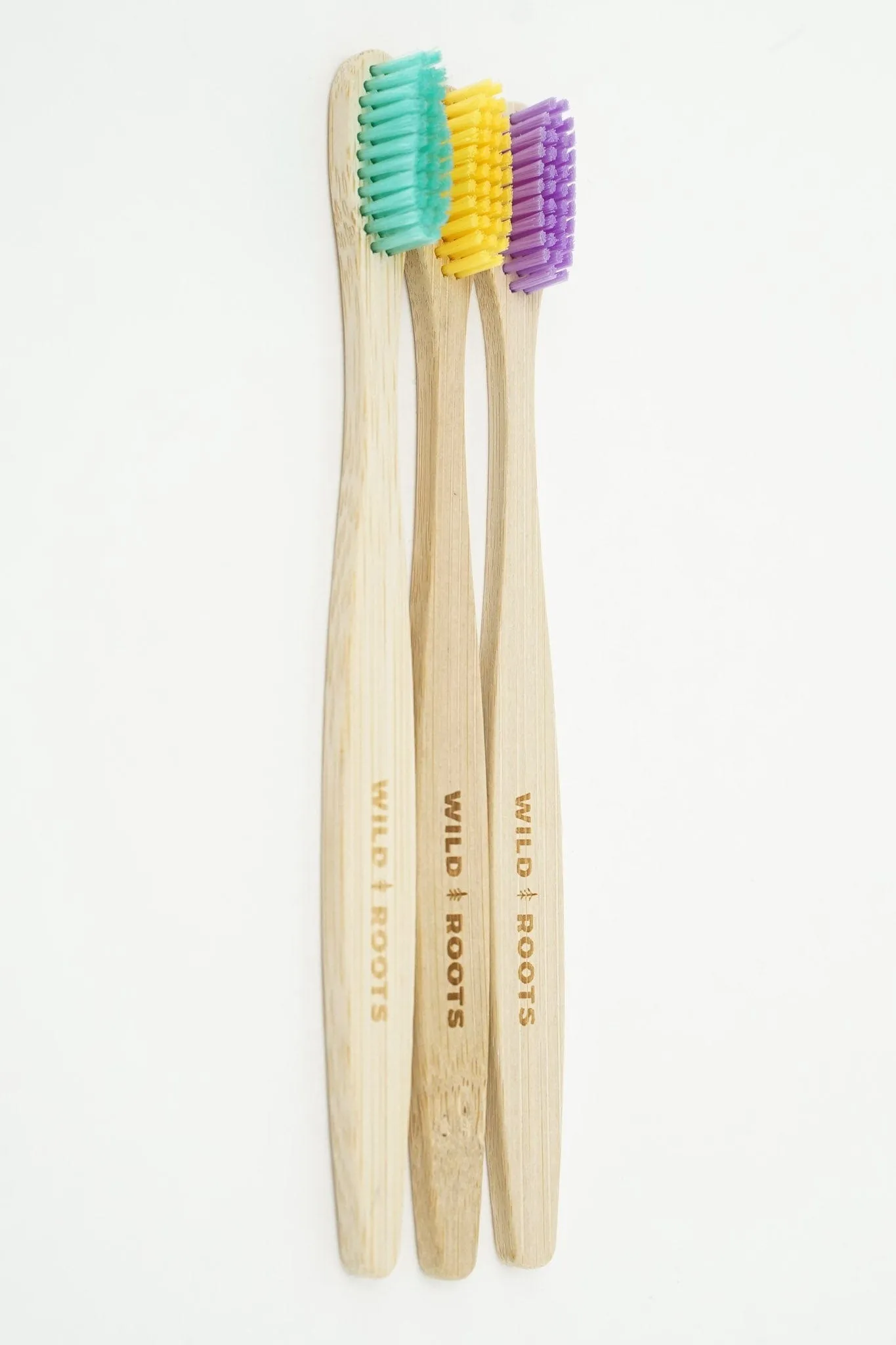 Wild Roots Bamboo Toothbrush Colour Set X3