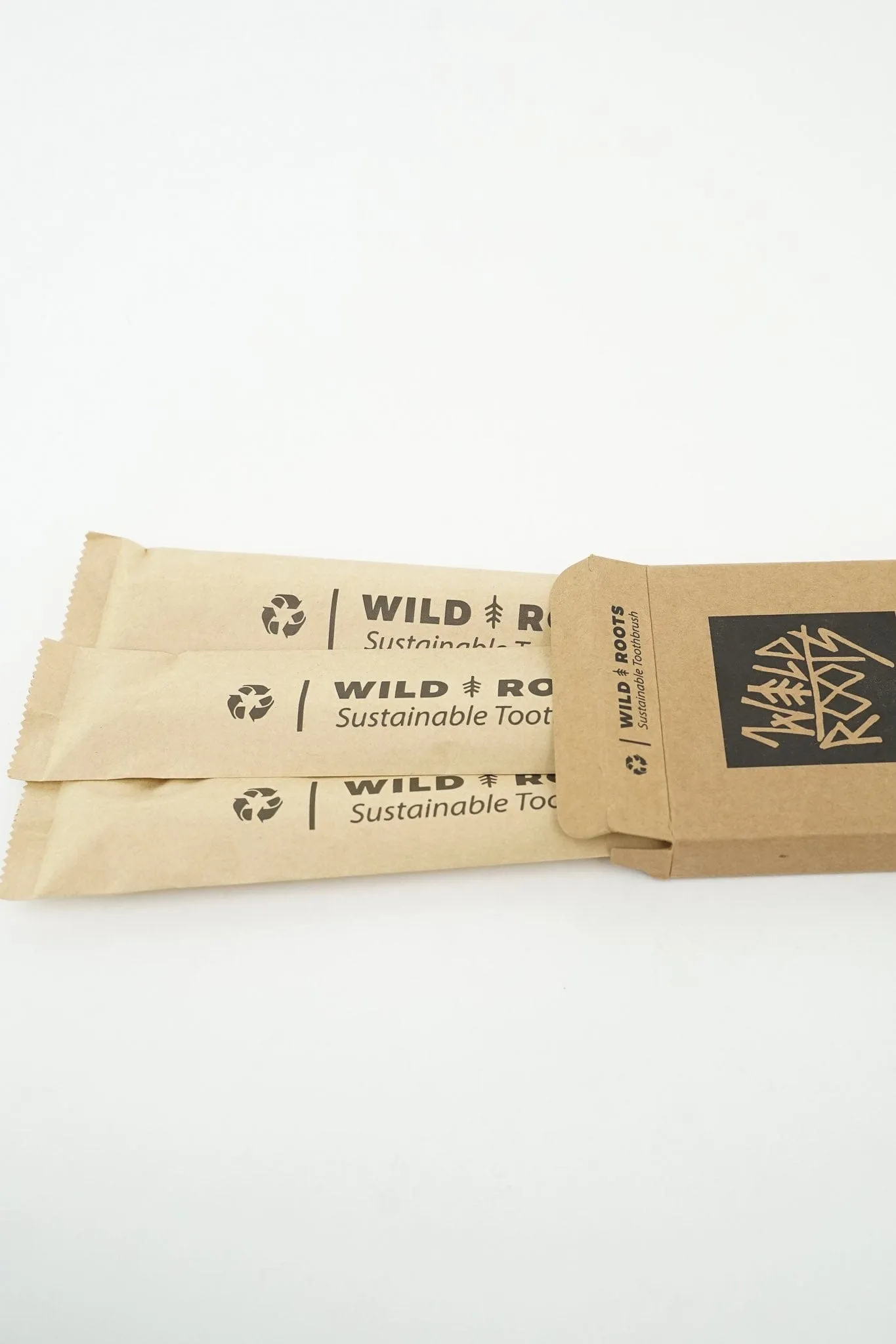 Wild Roots Bamboo Toothbrush Colour Set X3