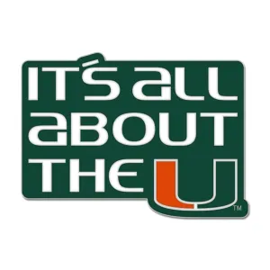 WinCraft Miami Hurricanes Square It's All About The U Lapel Pin