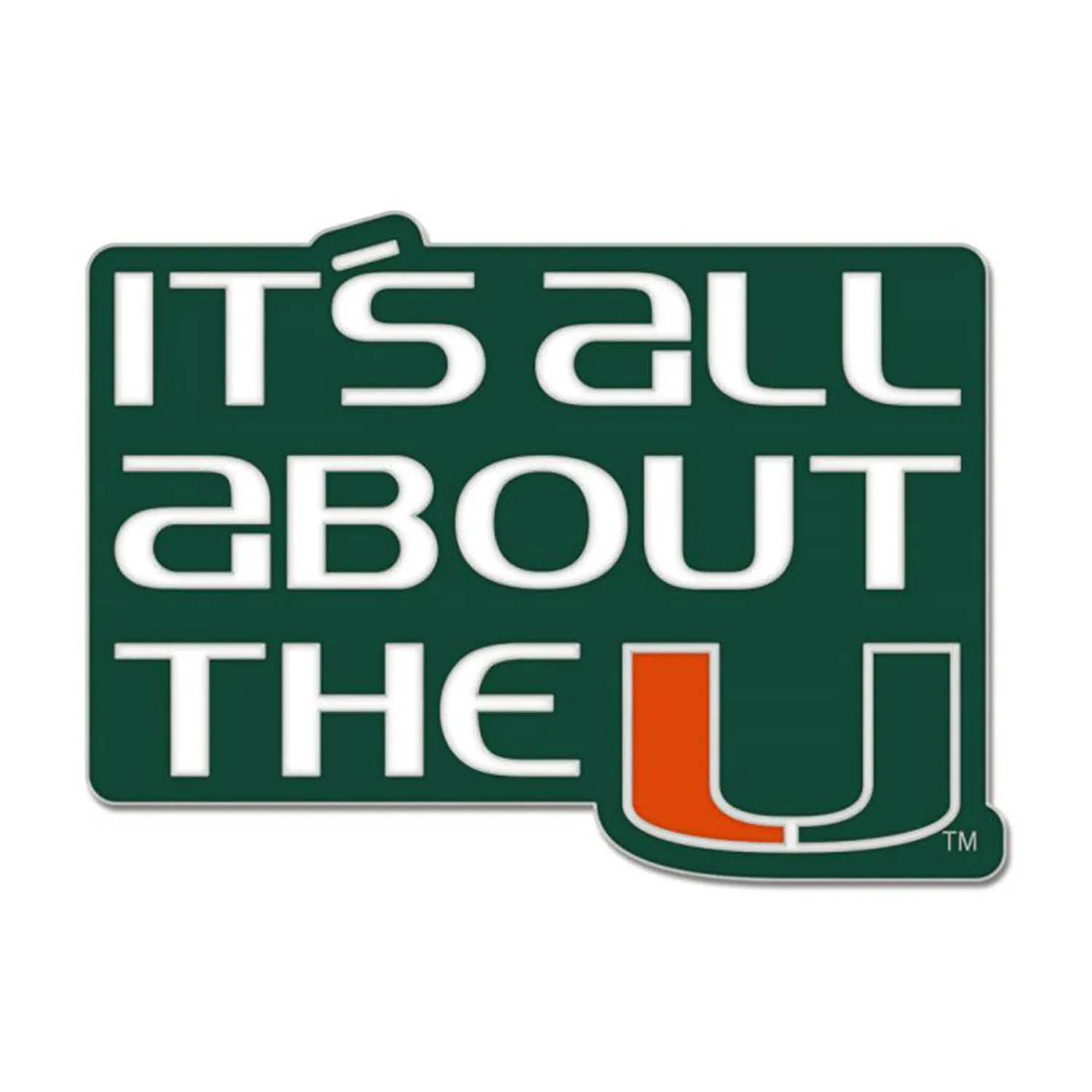 WinCraft Miami Hurricanes Square It's All About The U Lapel Pin
