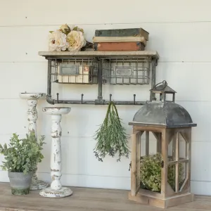 Wire Wall Two Basket Organizer